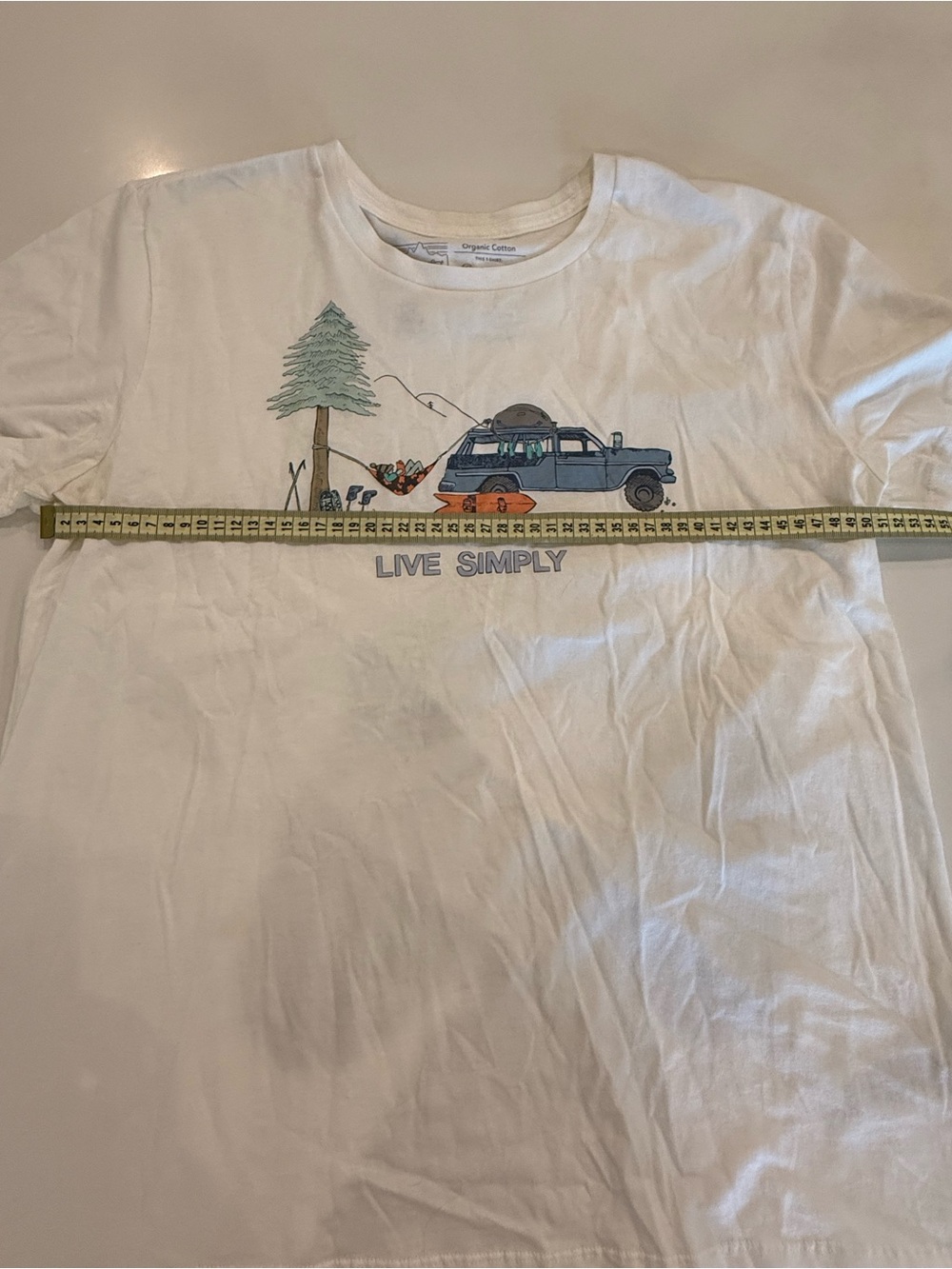 Patagonia White 'Live Simply' Graphic Short Sleeve Tee - Picture 7 of 7